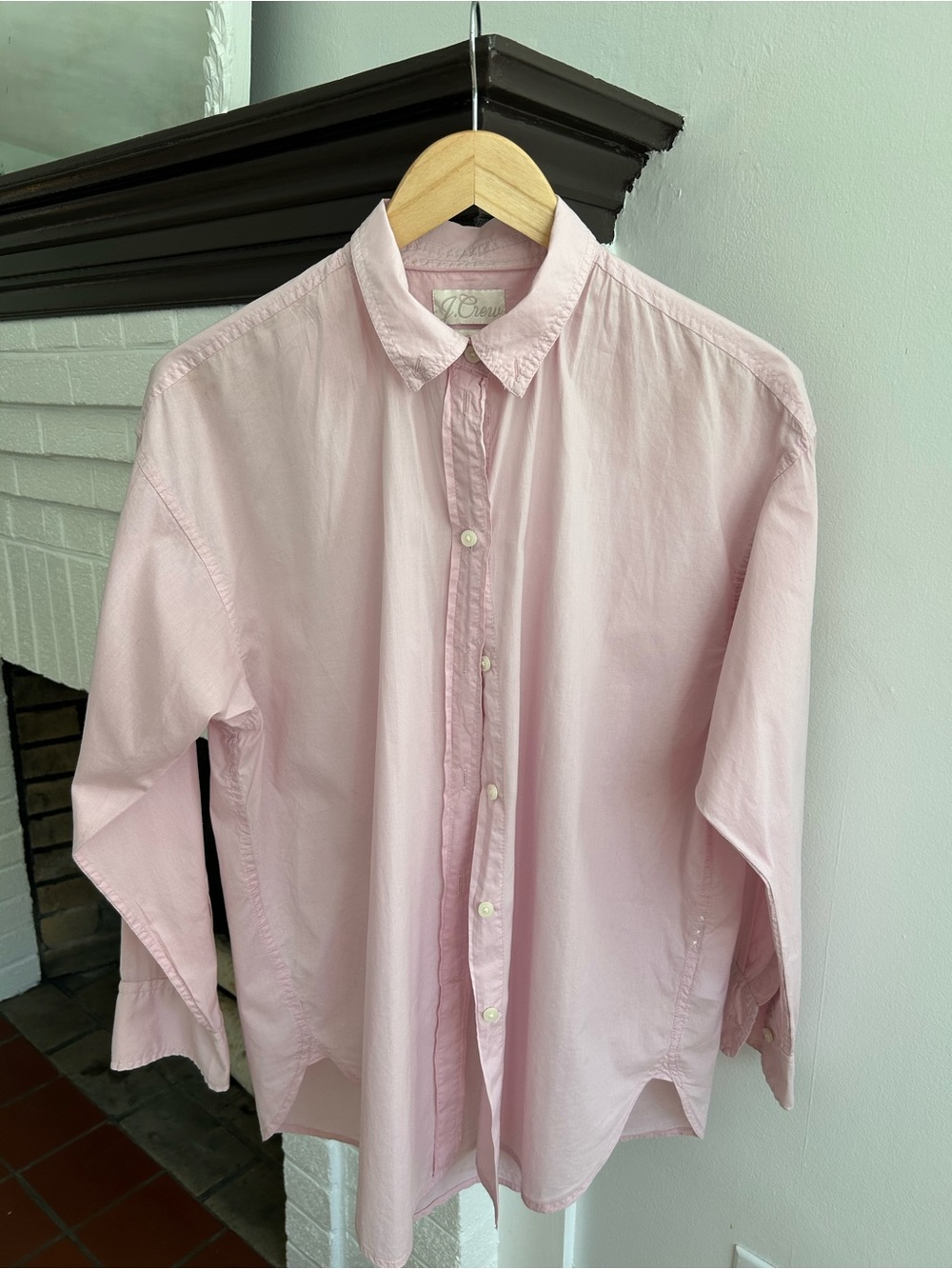 J. Crew Light Pink Cotton Button-Down Shirt